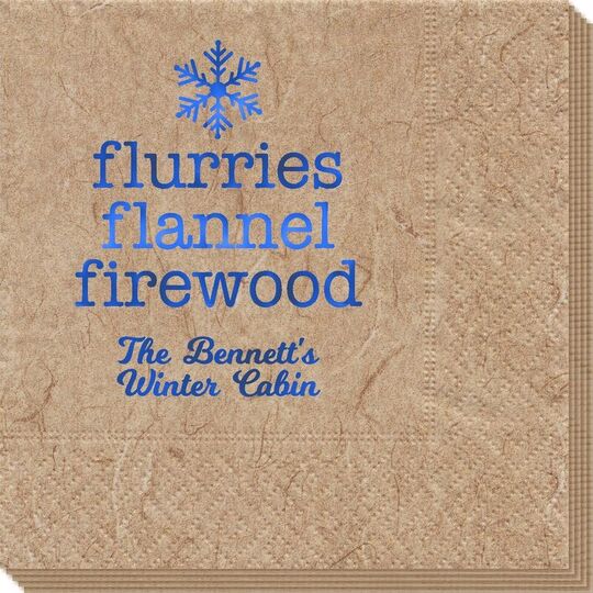 Flurries Flannel Firewood Bali Napkins